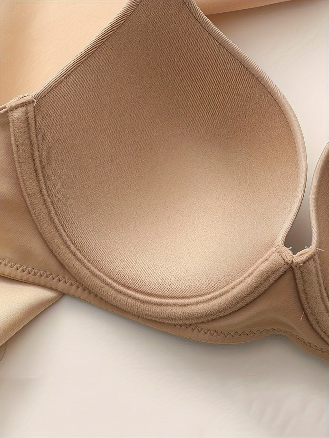 Comfy Push Up Bra Solid T-Shirt Style Breathable Lingerie