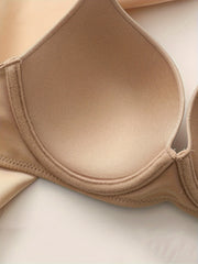 Comfy Push Up Bra Solid T-Shirt Style Breathable Lingerie