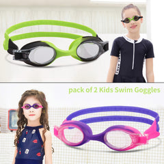 Kids Swimming Goggles 4 Pack Anti Fog UV Protection
