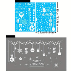 Christmas Window Clings Santa Reindeer Snowman Snowflakes Stickers