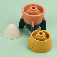 Silicone Rocket Stacking Toy for Babies