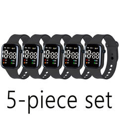 LED Square Watches Sporty Bohemian Style Digital Display Pink