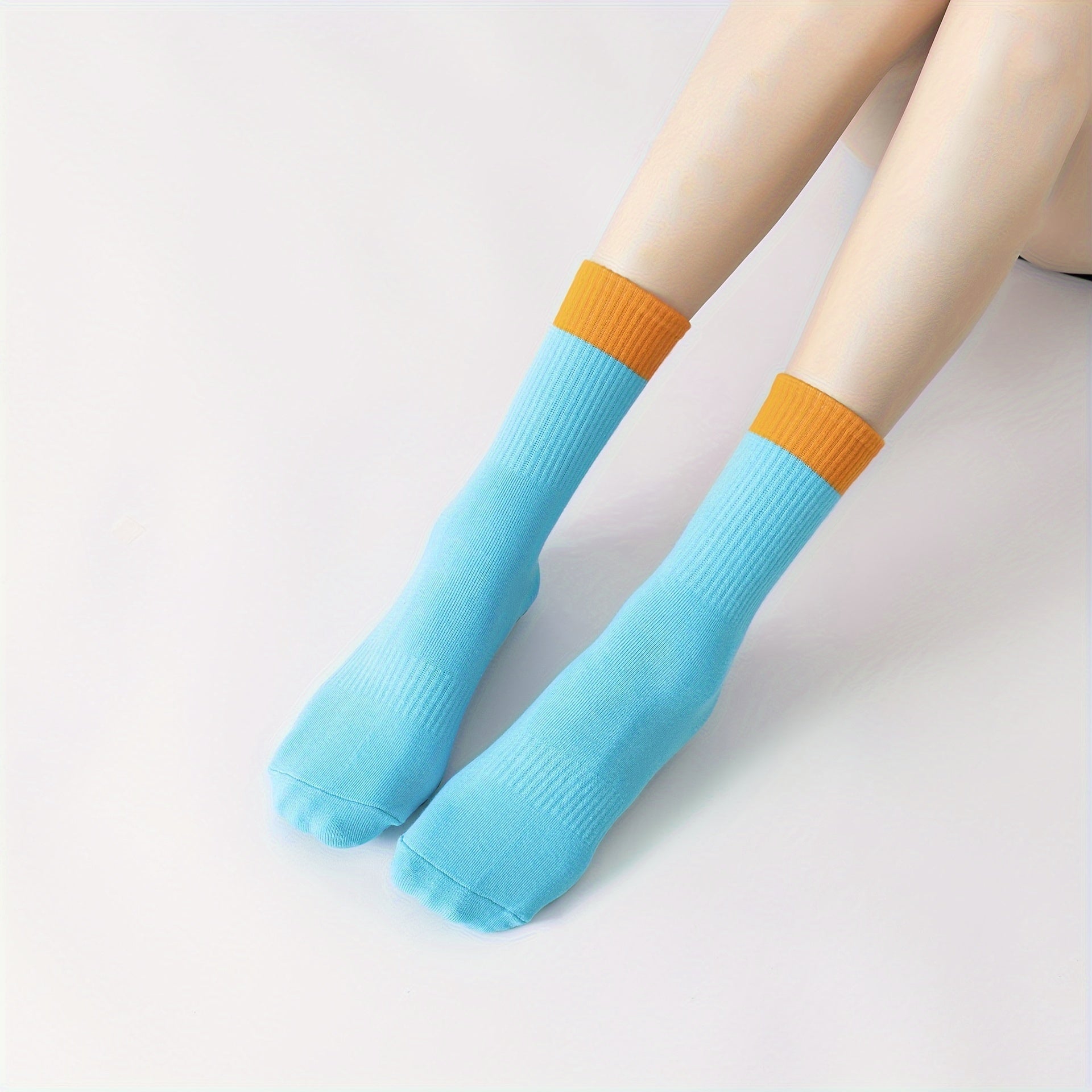 Yoga Socks Non-Slip with Silicone Bottom Breathable Crew Socks