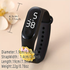 Cartoon Sun Bow Decor LED Silicone Watch For Kids