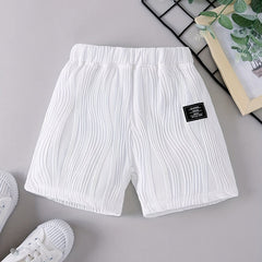Boys Textured Comfortable Creative Shorts for Summer