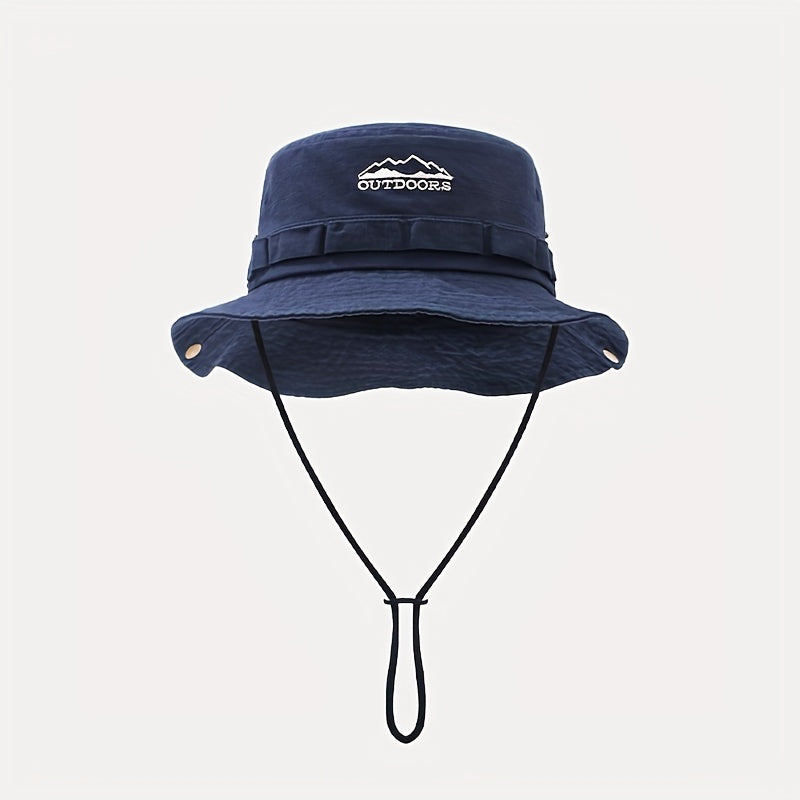 Foldable Bucket Sun Hat Embroidered Boonie Hat