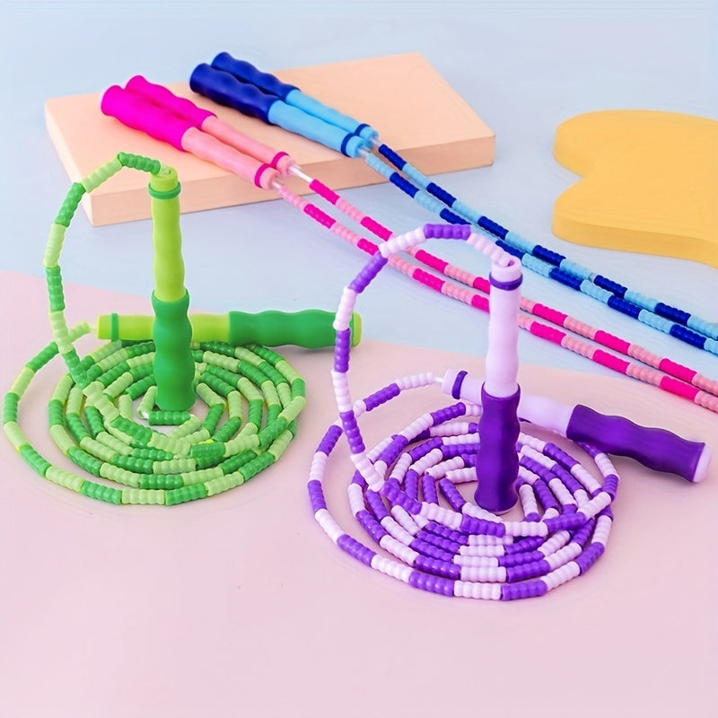 Adjustable Colorful Skipping Rope Soft Bead Section