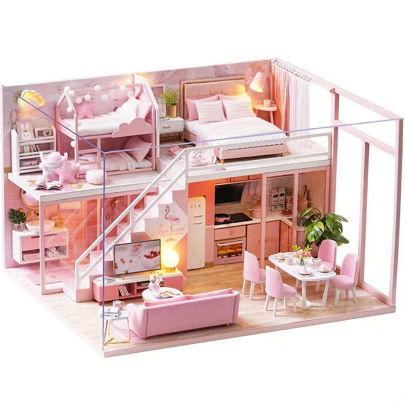 DIY Dollhouse Kit 3D Jigsaw Puzzle Building Model Girl Princess Toys