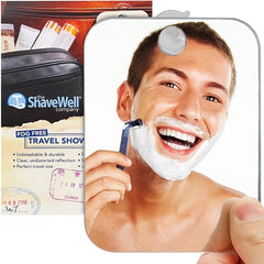 Shaving Mirror with Suction Cups for Shower Makeup Lightweight Washroom Travel