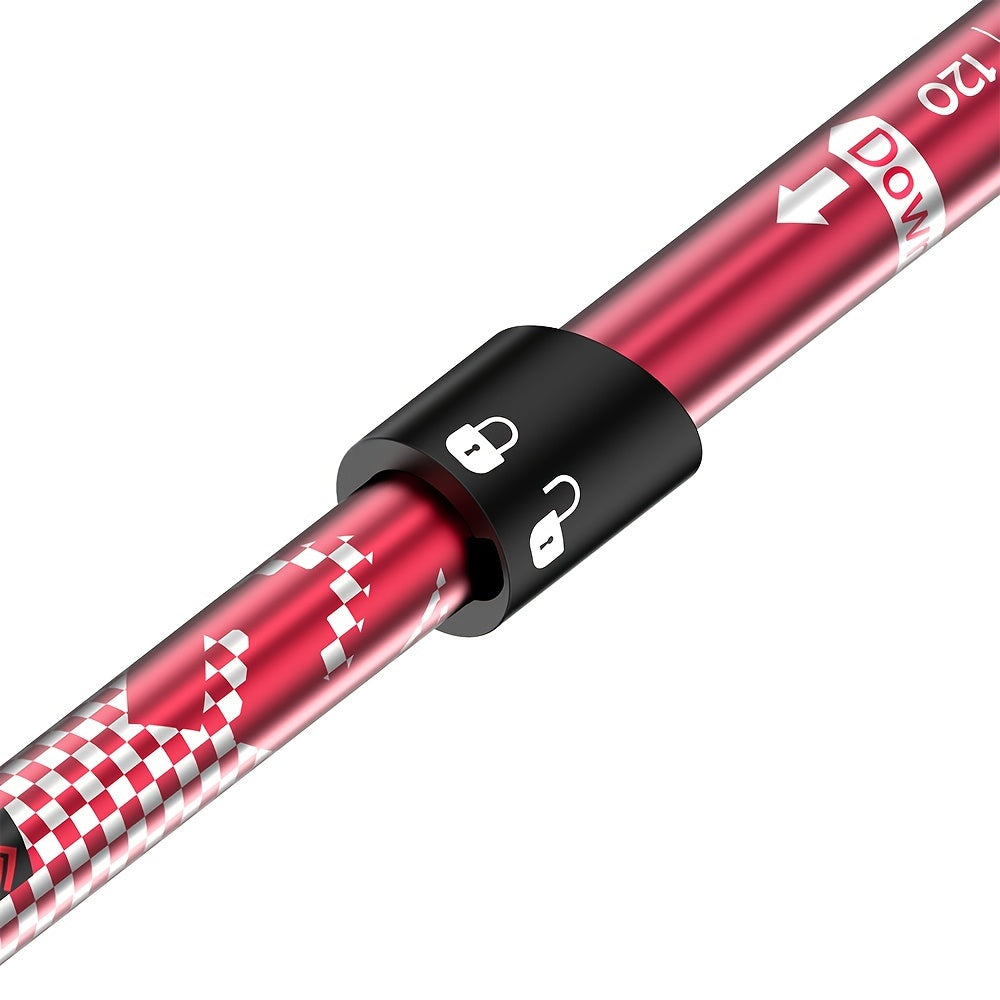 KORAMAN 1pair Collapsible Trekking Poles 37 43 Adjustable Lightweight Quick Lock
