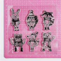 Clear Silicone Animal Stamps for Scrapbooking, Card Making