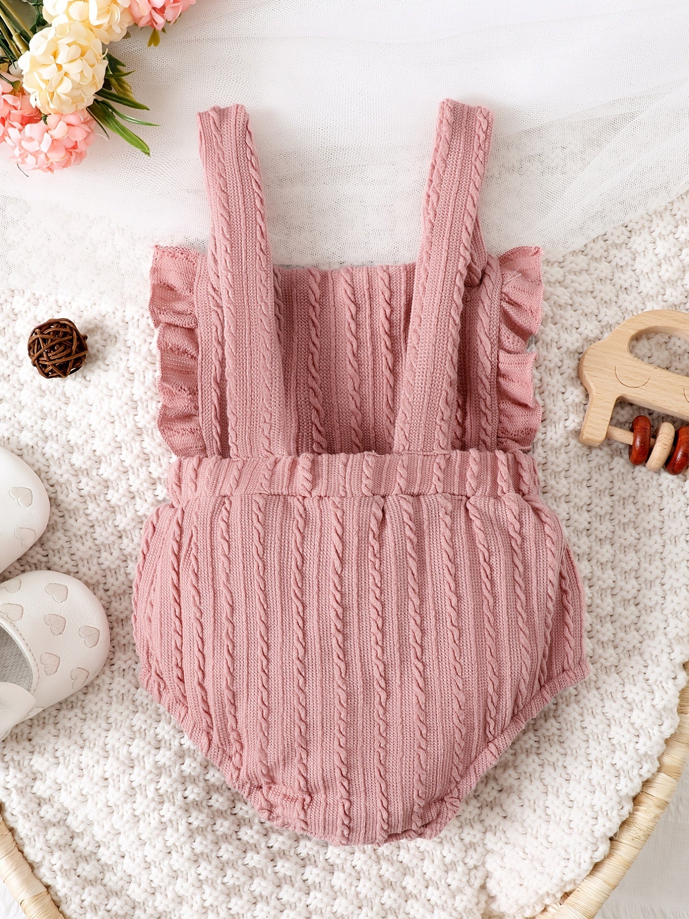 Baby Girls Sleeveless Thin Strap Onesie Clothes