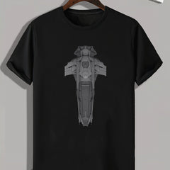 Boat Print Men's Graphic T shirt Casual Comfy Tees For Summer