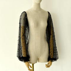 Lace Detail Long Sleeve Gloves for Weddings and Events