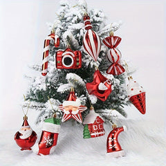 Christmas Decorations Plastic Socks Cane Pendants Small Pendants