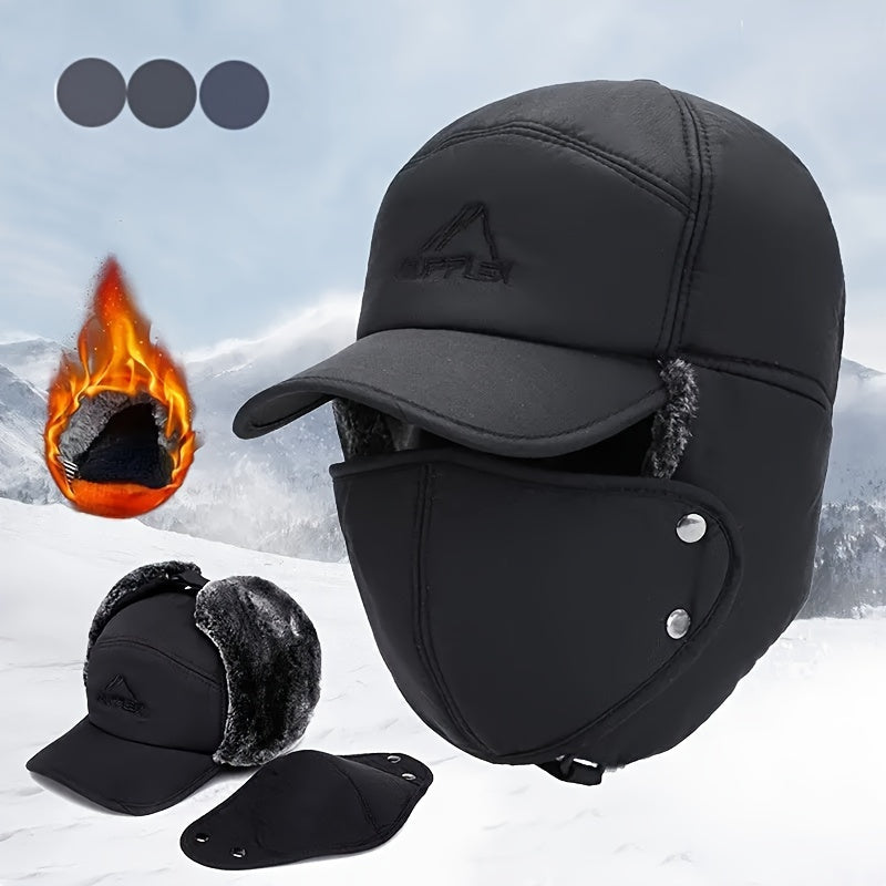 Velvet Trapper Hat Outdoor Windproof Warm Hat