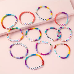 12pcs Encouraging Beaded Bracelets for Girls - Kids Accessories
