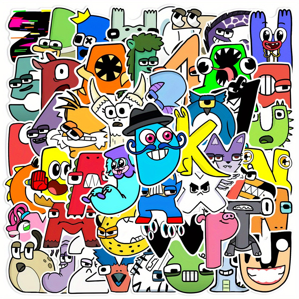 Alphabet Lore Stickers DIY Toys Wall Decor Luggage Notebook Phone Case