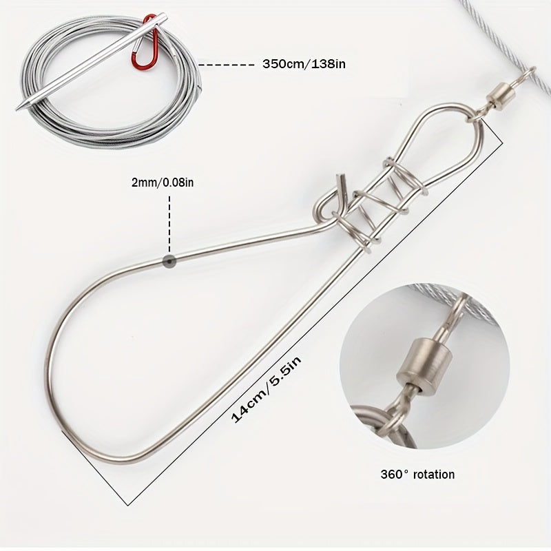 Stainless Steel Fishing Stringer Clip for Freshwater Saltwater