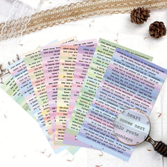 Inspirational Quotes Stickers 8pcs Macaron Scrapbooking Journaling Planner