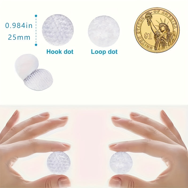 208pcs Adhesive Dots with Hook and Loop Tape