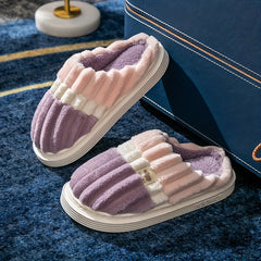 Women's Plush Memory Foam Slippers with Non Slip Sole