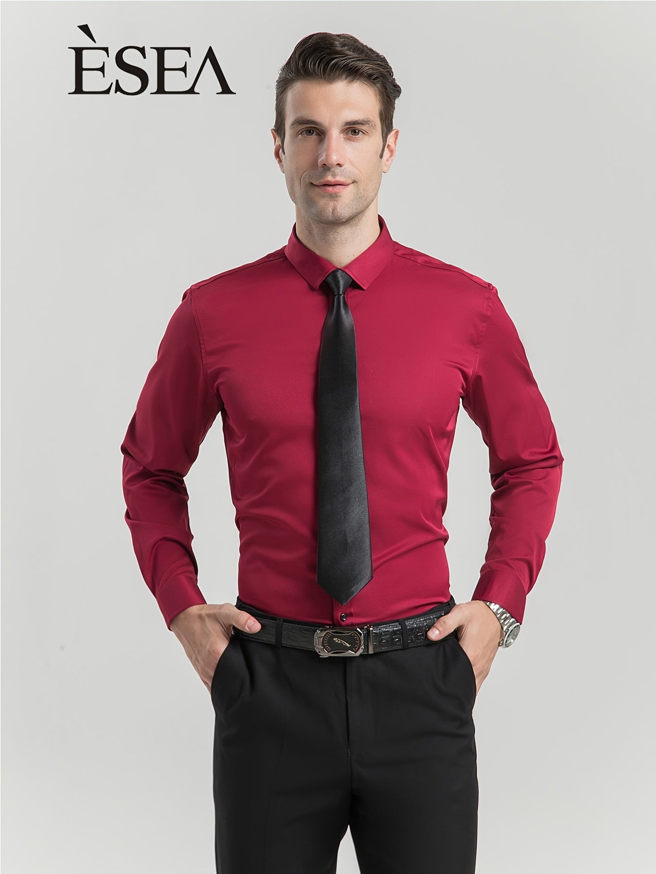 Men's Stretch Slim Fit Button Down Shirt