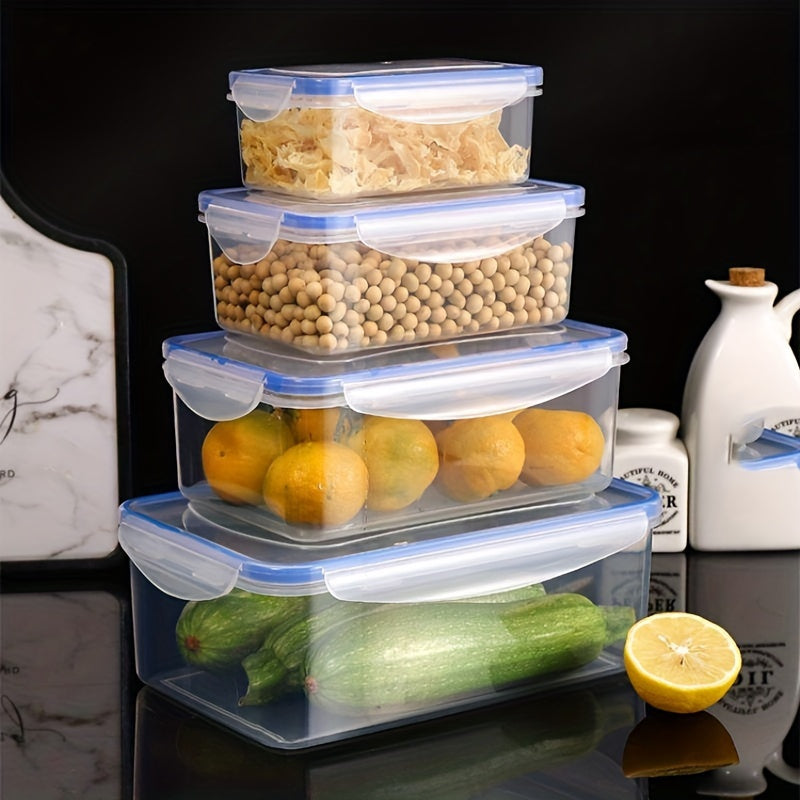 Clear Food Storage Box With Locking Lid for Bulk Food - 4pcs