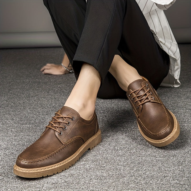 Men's Vintage Lace Up Sneakers Casual Outdoor Shoes