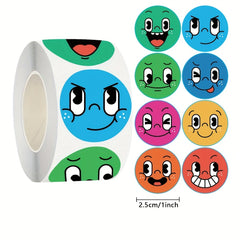 500 Smile Face Reward Stickers Roll, Party & Holiday Supplies