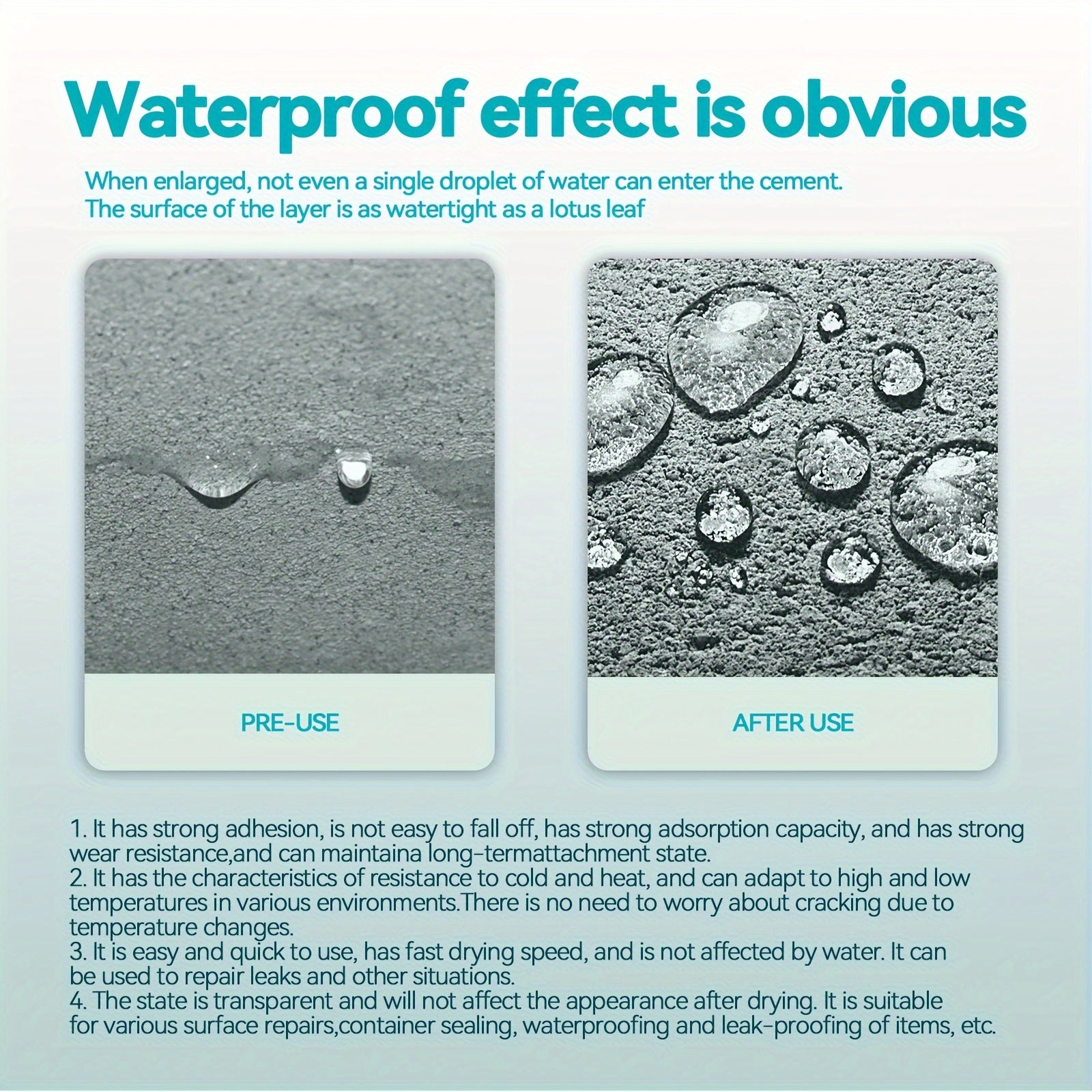 Transparent Waterproof Glue Toilet Kitchen Wall Roof Repair