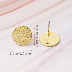 10pcs Geometric Earring Pin Base for DIY Jewelry Making