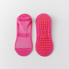 Non Slip Yoga Socks with Grip - Low Cut Breathable Pilates Barre Socks