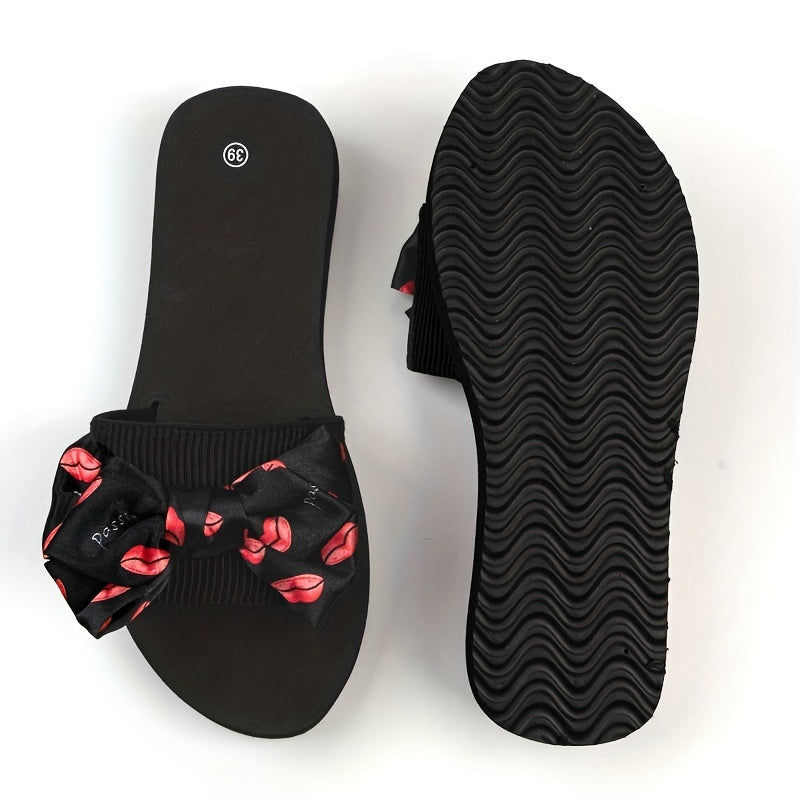 Women's Bowknot Slides Flatform Beach Shoes