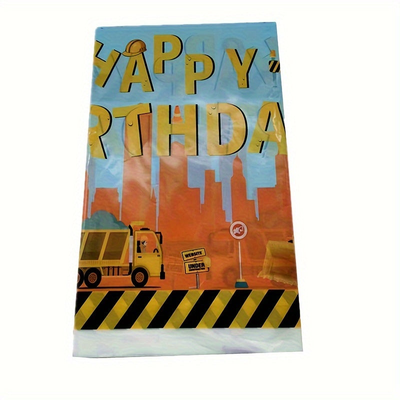 Construction Birthday Tablecloth Dump Truck Table Covers
