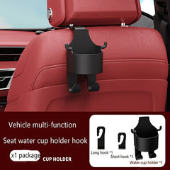 Car Seat Back Cup Holder & Hook Organizer
