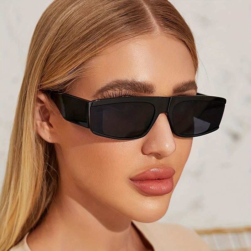 Rectangle Frame Sunglasses Gradient Lens UV400