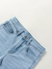 Girls Skinny Denim Trousers Casual Jeans For Kids