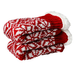 Snowflake Print Plush Socks Mid Tube Women's Stockings