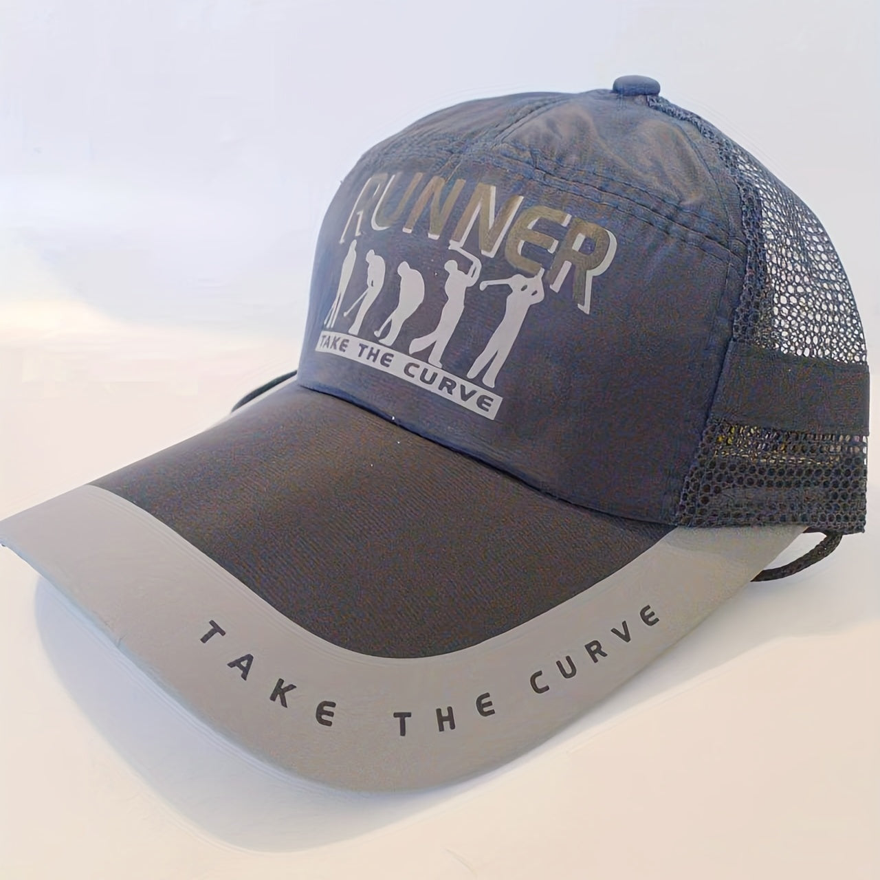 Men's Mesh Baseball Cap Sun Protection Brim Sunshade Hat Outdoor Sports