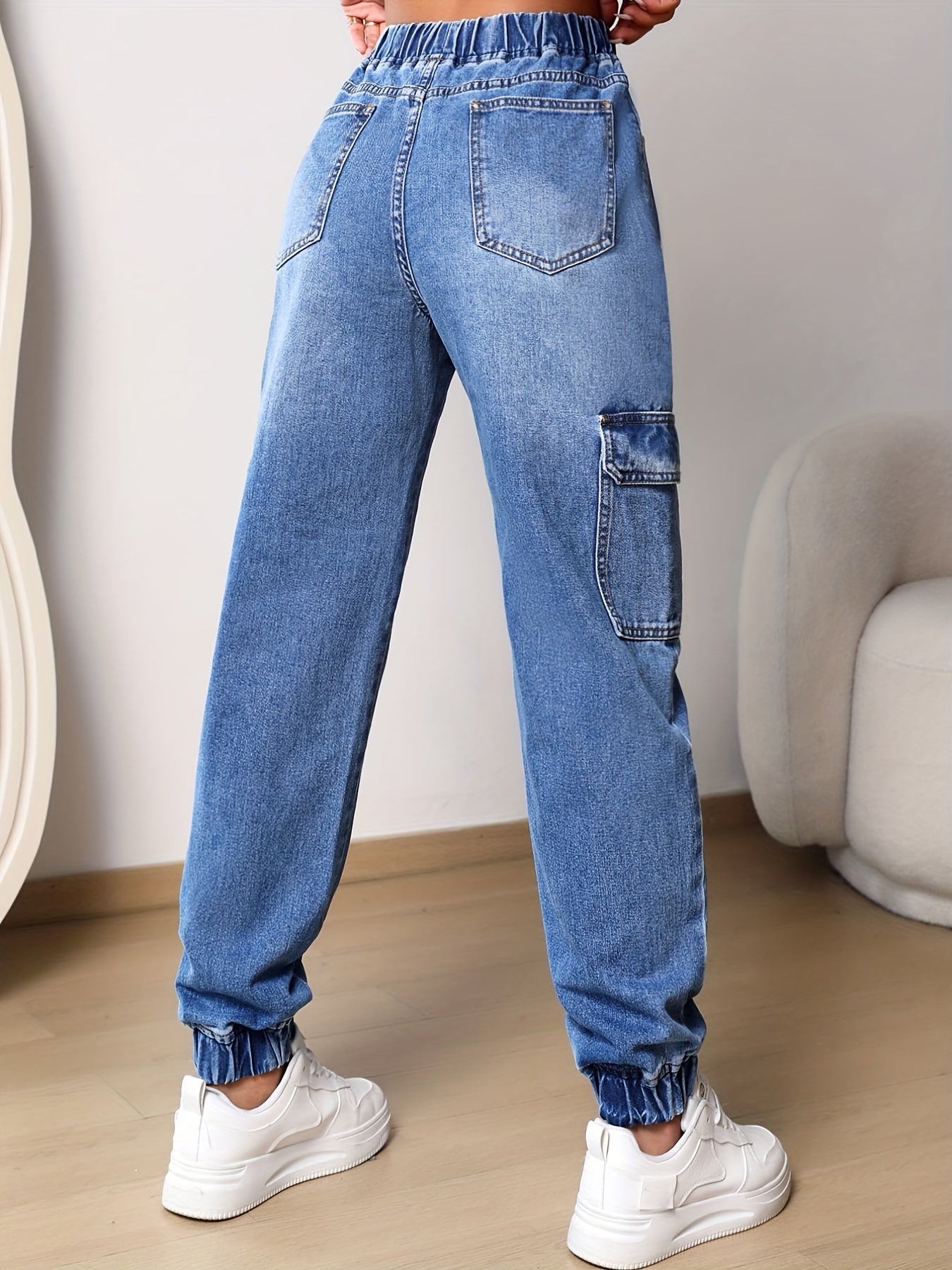Jogger Jeans Drawstring Waist Cargo Pants Women's Denim Jeans