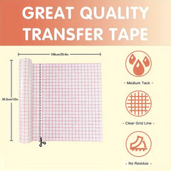 1pc Transfer Film For Decals Window Stickers Transparent Medium Adhesive