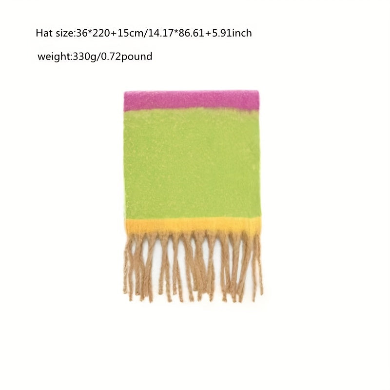 Soft Tassel Scarf Warm Shawl for Autumn & Winter