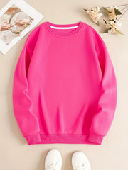 Women's Casual Solid Sweatshirt for Spring & Autumn
