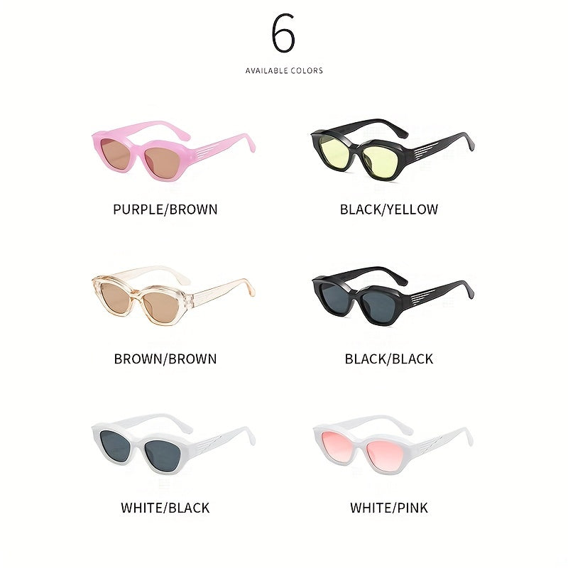 Men's UV Protection Polygonal Frame Sunglasses with Box