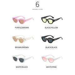 Men's UV Protection Polygonal Frame Sunglasses with Box