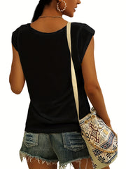 Guipure Lace V Neck Tank Top Sleeveless Casual Summer Women's Top