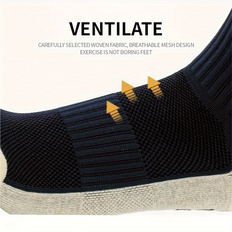 Anti Slip Football Socks for Men & Women - Thick Padded Sweat Absorption