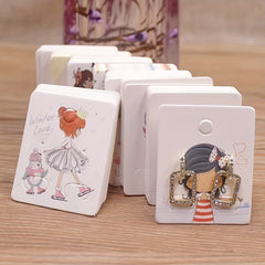 100pcs Jewelry Storage Paper Card Necklaces Earrings Hair Rings Packaging