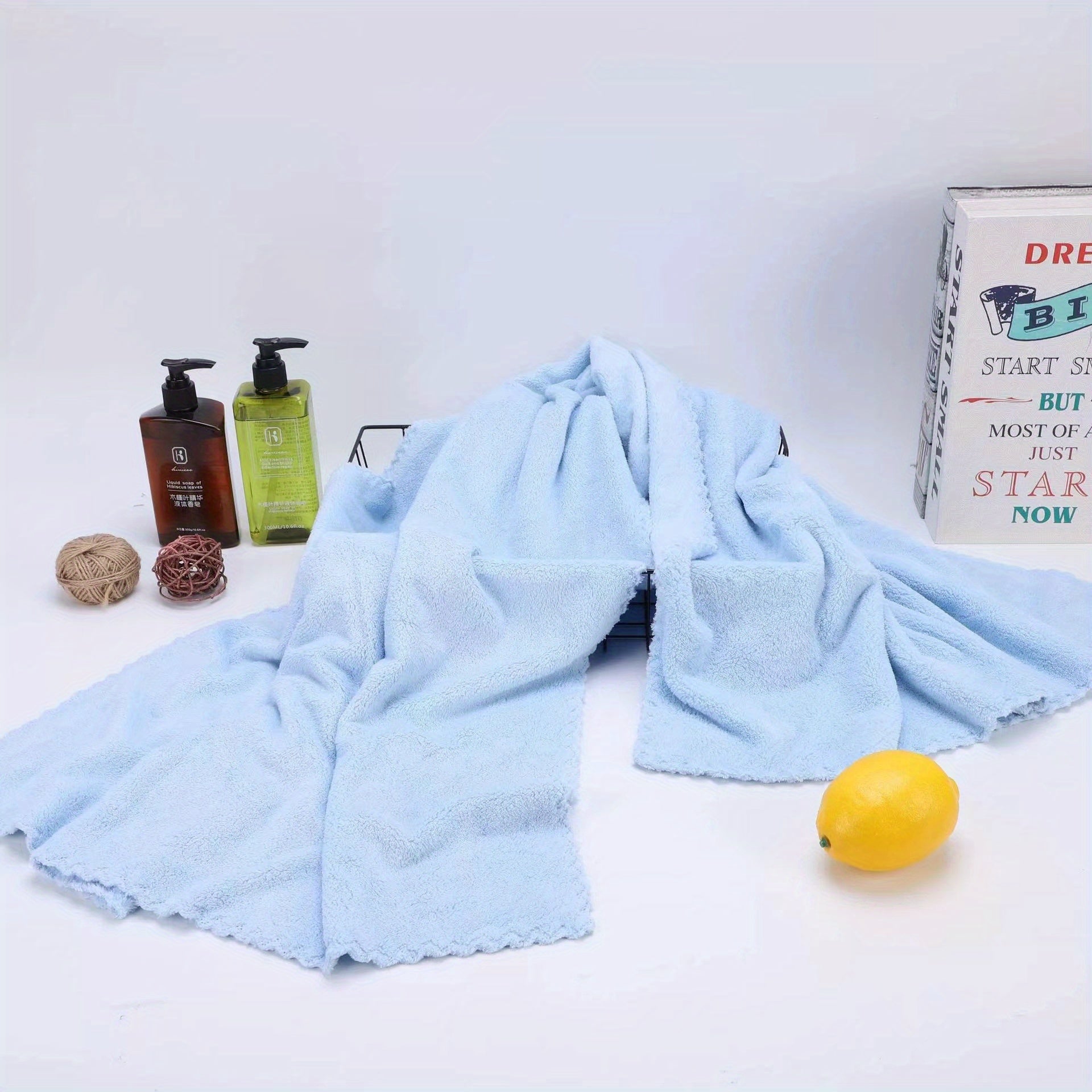 Soft Coral Fleece Bath Towel for Home Bathroom
